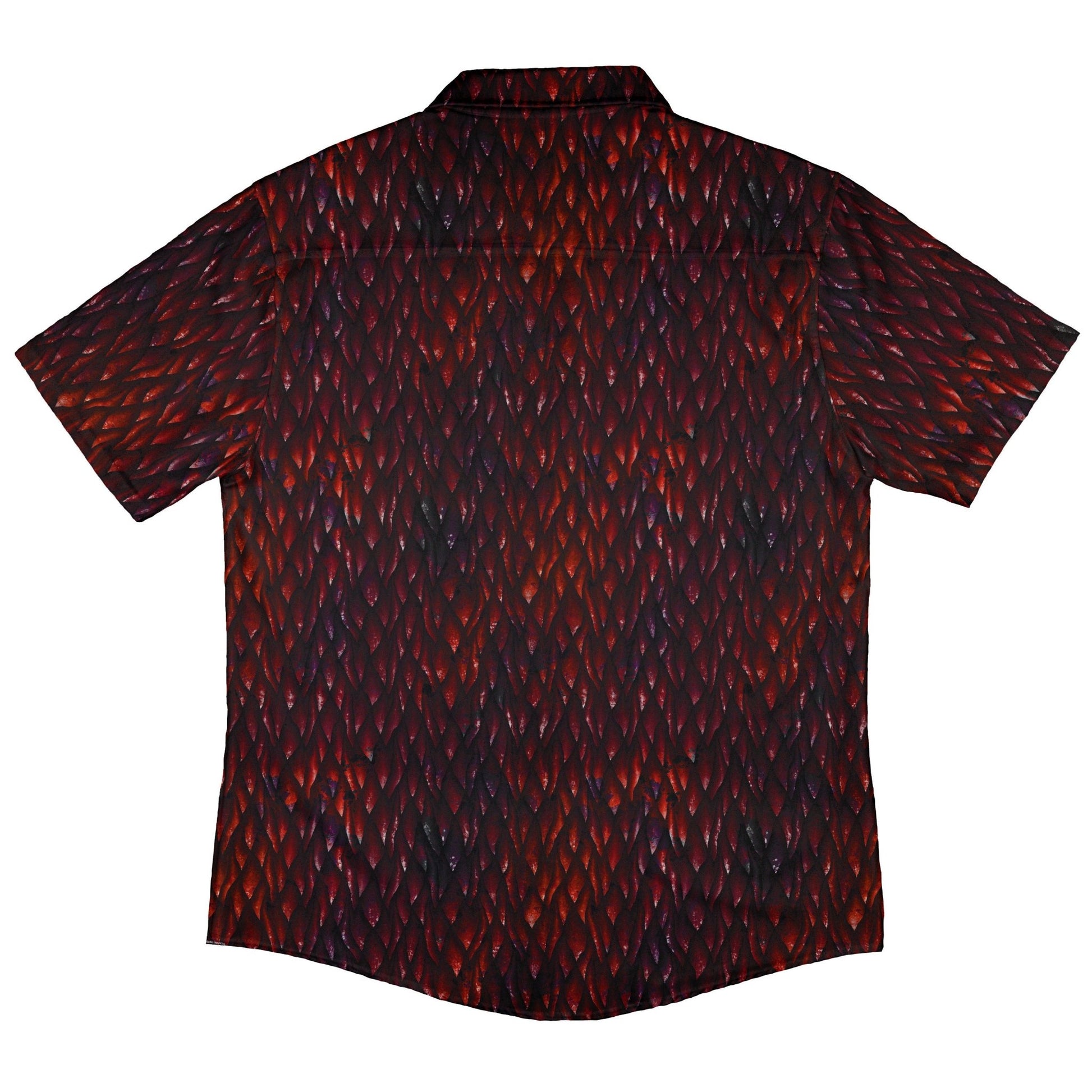 Red Dragon Scales Dnd Button Up Shirt - adult sizing - dnd & rpg print - Fantasy Prints