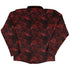 Red Nebula Space Long Sleeve Button Up Shirt Geek Nerd adult sizing FLOW DESC WRITING outer space & astronaut print