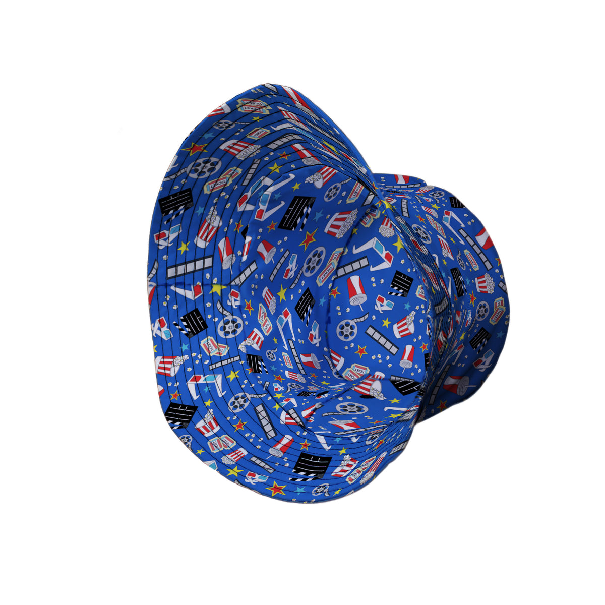 Reel Good Movie Time Blue Bucket Hat Side View
