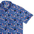 Reel Good Movie Time Blue Button Up Shirt Top Corner