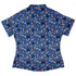 Reel Good Movie Time Blue Curvy Button Up Shirt Old Curvy Button Up Shirt womens back