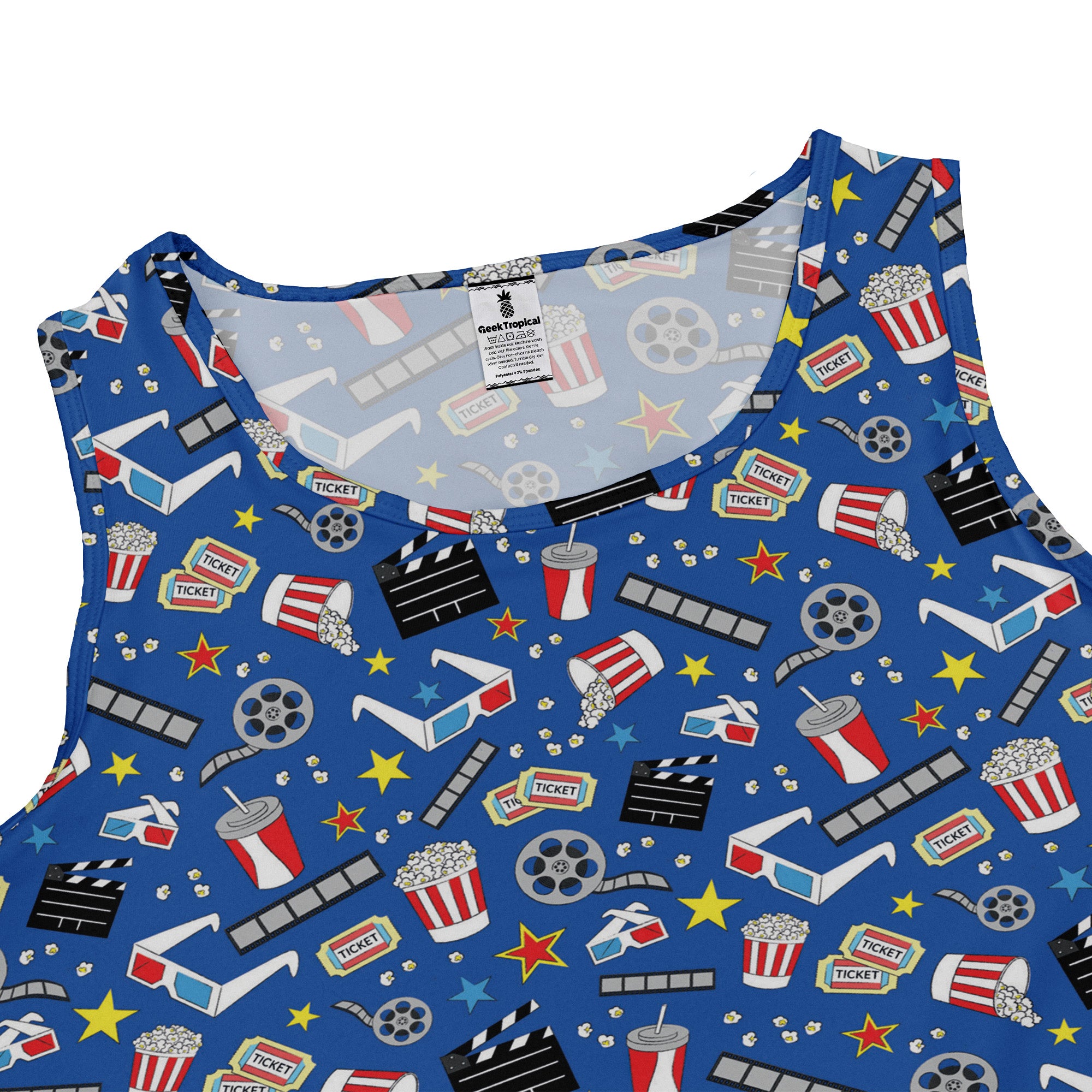 Reel Good Movie Time Blue Sleeveless Dress 2