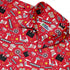 Reel Good Movie Time Red Button Up Shirt Neck