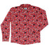 Reel Good Movie Time Red Long Sleeve Button Up Shirt front