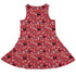 Reel Good Movie Time Red Sleeveless Dress back