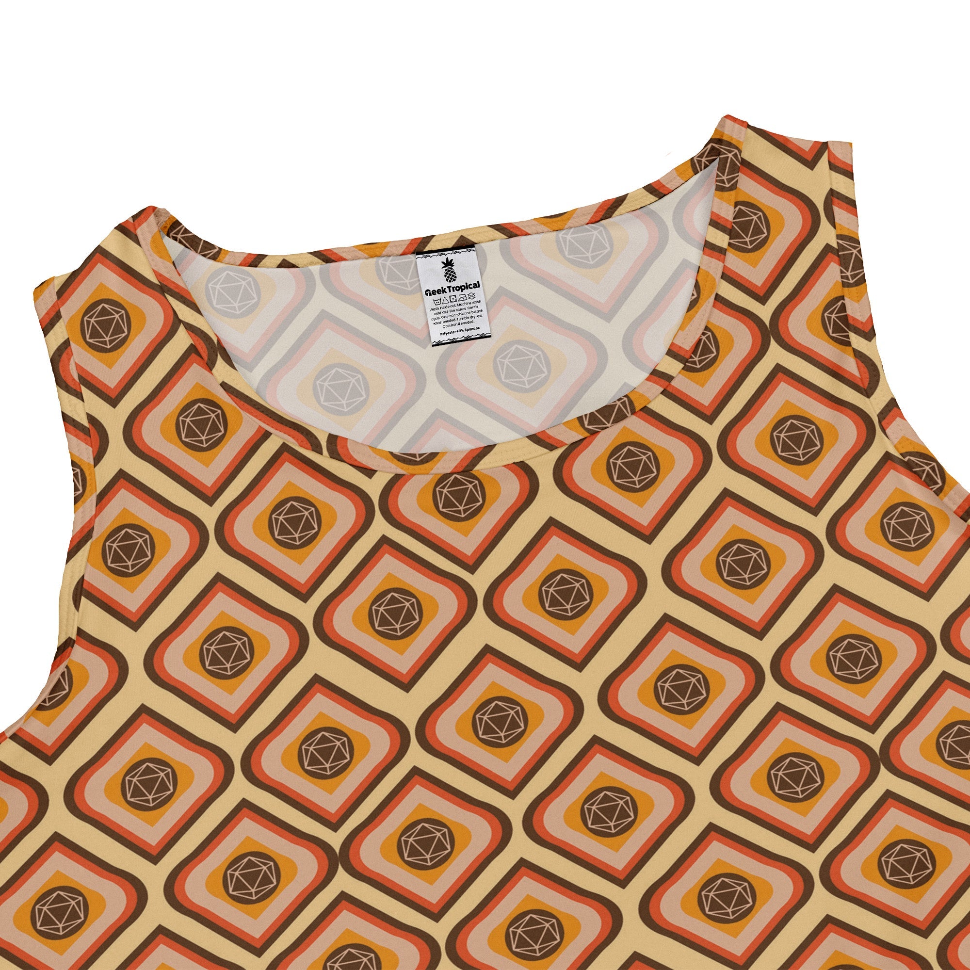 Retro Diamond Dice Dress Geek Nerd Design by Heather Davenport dnd & rpg print lx - C