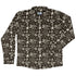 Retro Fossils and Dinosaurs Long Sleeve Button Up Shirt Geek Nerd adult sizing Design by Tobe Fonseca dinosaur print
