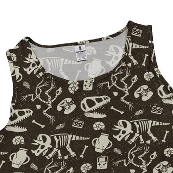 Retro Fossils And Dinosaurs Dress Geek Nerd Design by Tobe Fonseca dinosaur print lx - C