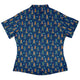 Retro Kitsch Rocker Curvy Button Up Shirt Geek Nerd Design by Zirkus Design outer space & astronaut print q225