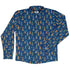 Retro Kitsch Rocker Long Sleeve Button Up Shirt Geek Nerd adult sizing Design by Zirkus Design FLOW DESC WRITING