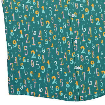 Retro Math Button Up Shirt Geek Nerd adult sizing Design by Zirkus Design mathematics print