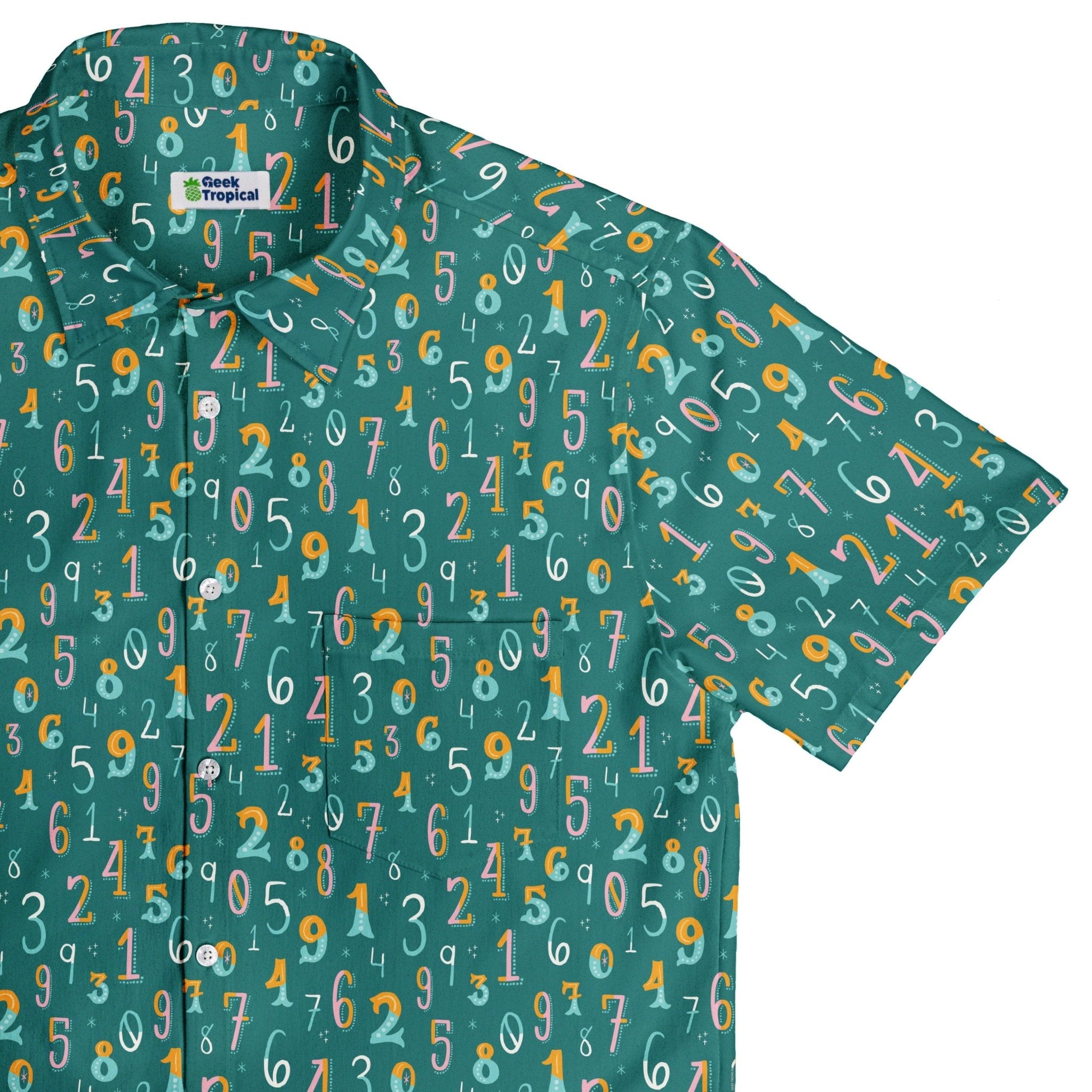 Retro Math Button Up Shirt Geek Nerd adult sizing Design by Zirkus Design mathematics print