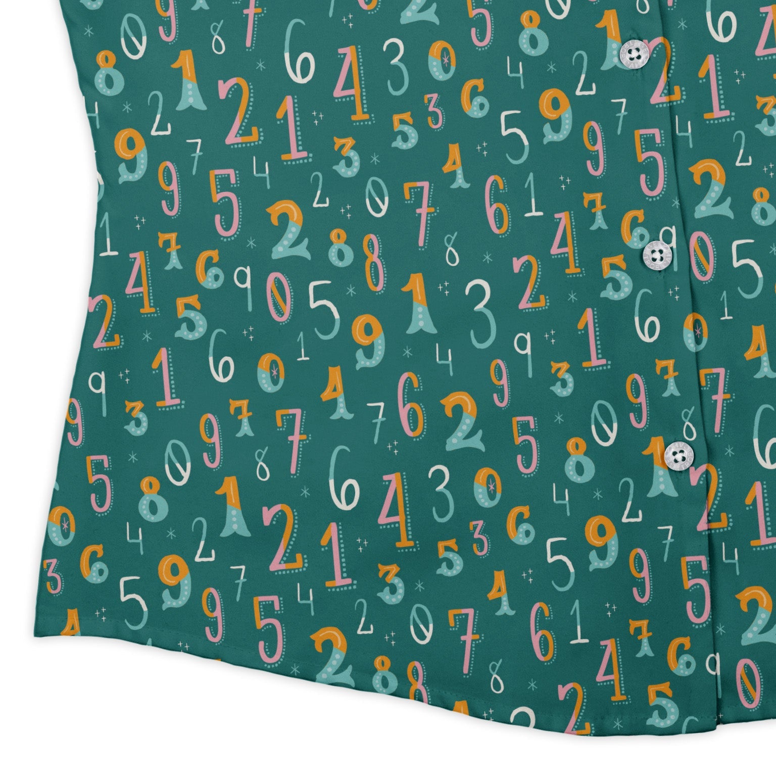 Retro Math Curvy Button Up Shirt Geek Nerd Design by Zirkus Design mathematics print q225