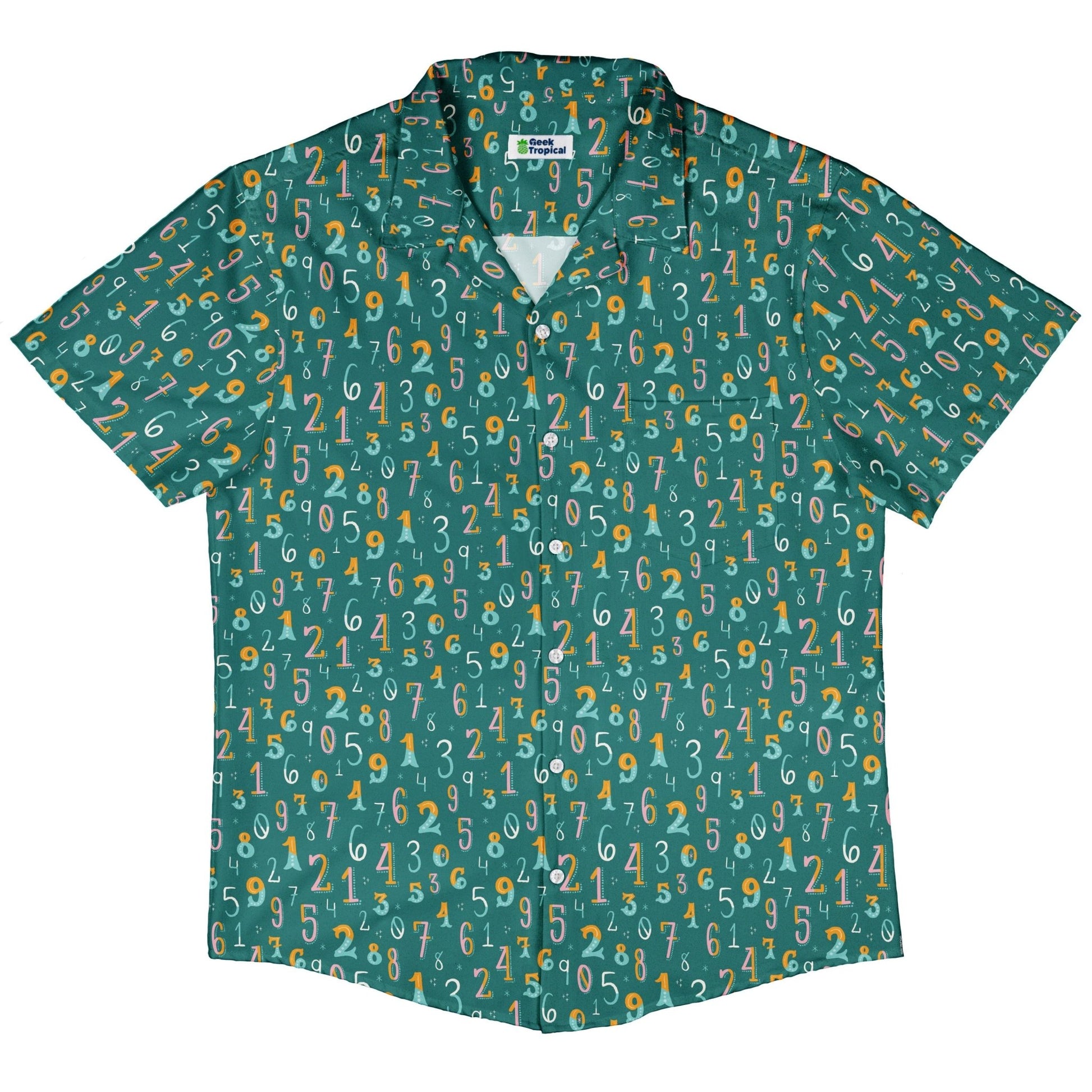 Retro Math Button Up Shirt Geek Nerd adult sizing Design by Zirkus Design mathematics print