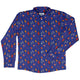 Retro Star Dice Long Sleeve Button Up Shirt Geek Nerd adult sizing Design by Heather Davenport dnd & rpg print