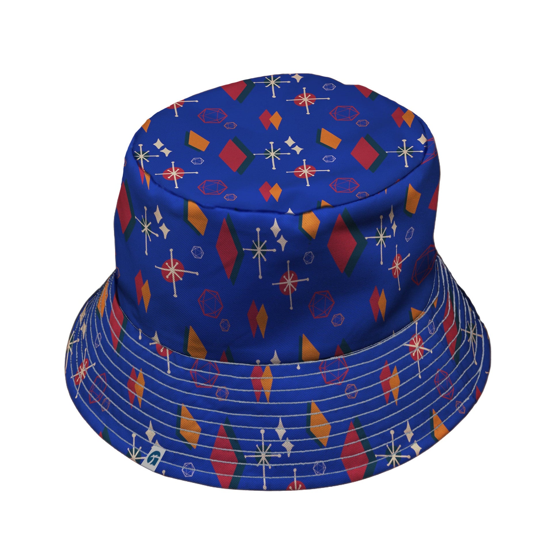 Retro Star Dice Bucket Hat Geek Nerd Design by Heather Davenport dnd & rpg print lx - B