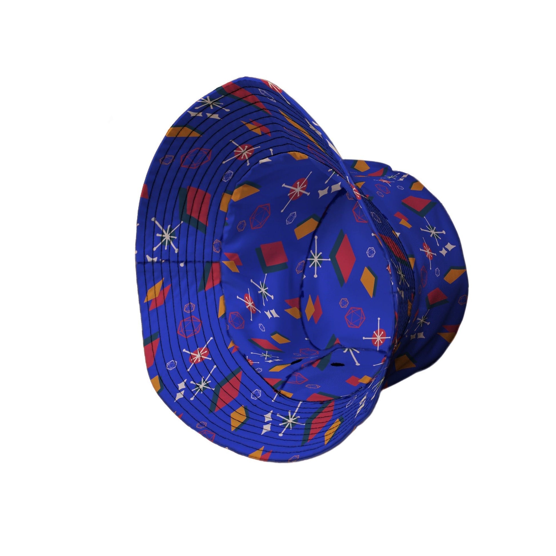 Retro Star Dice Bucket Hat Geek Nerd Design by Heather Davenport dnd & rpg print lx - B