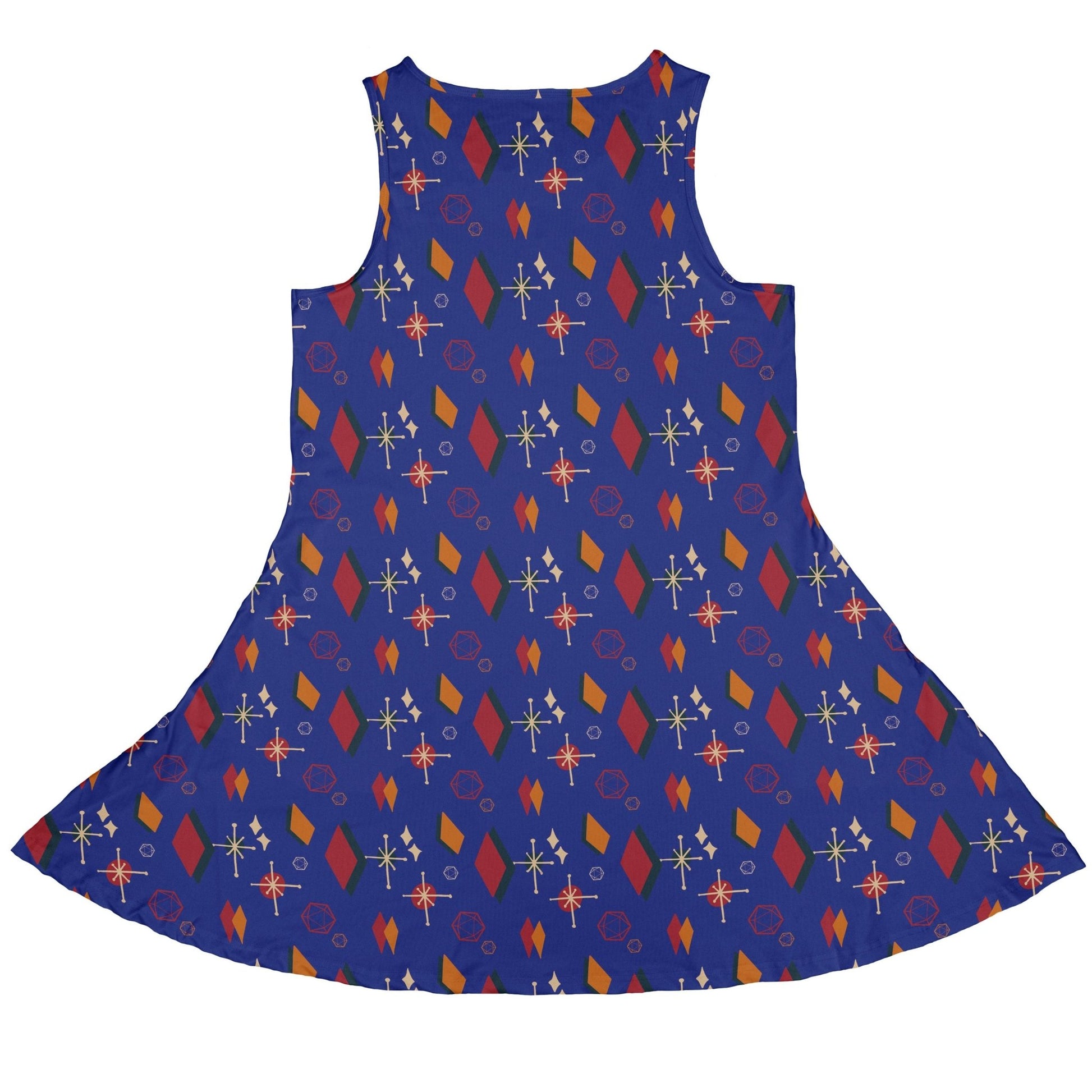Retro Star Dice Dress Geek Nerd Design by Heather Davenport dnd & rpg print lx - C