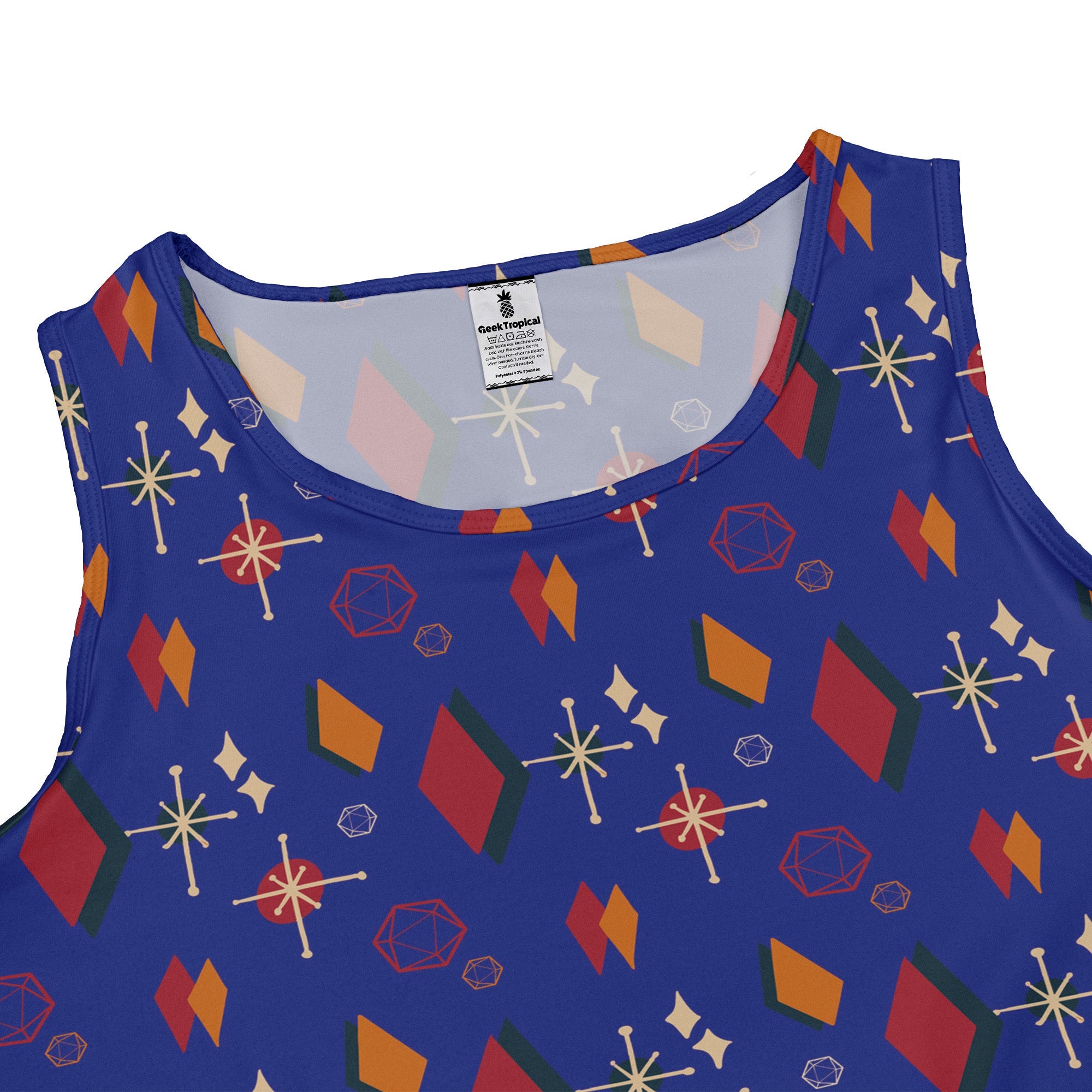 Retro Star Dice Dress Geek Nerd Design by Heather Davenport dnd & rpg print lx - C