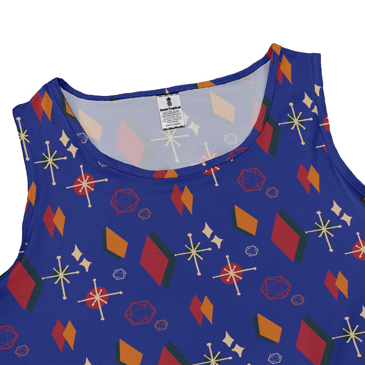 Retro Star Dice Dress Geek Nerd Design by Heather Davenport dnd & rpg print lx - C