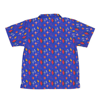 Retro Star Dice Youth Hawaiian Shirt Geek Nerd Design by Heather Davenport dnd & rpg print q225