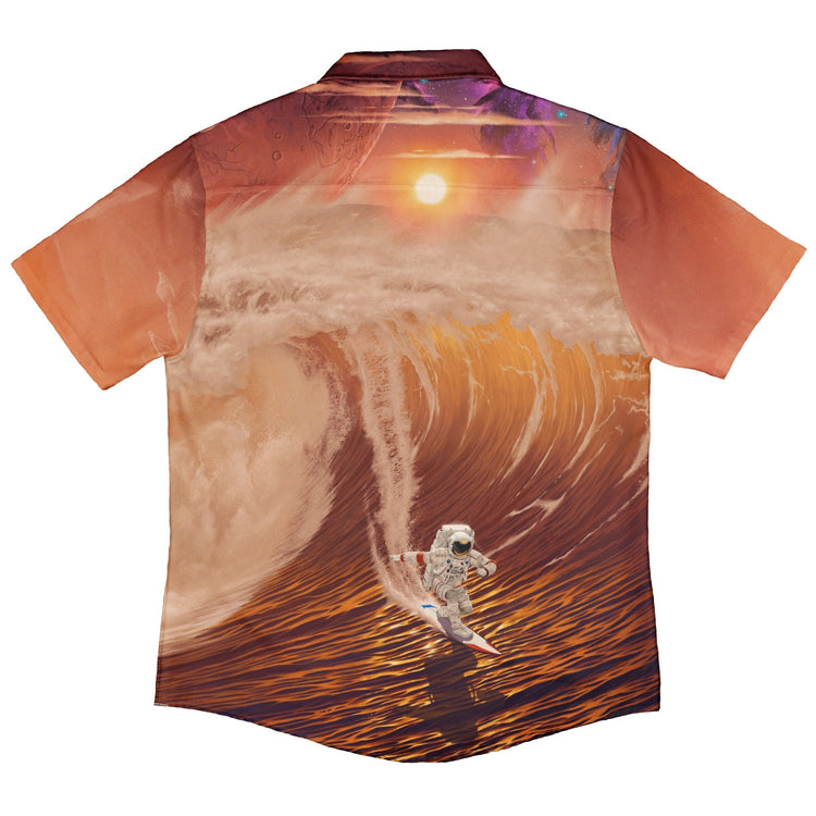 Riding The Milky Wave Button Up Shirt Geek Nerd 0925 adult sizing All Adult Button Up Shirts
