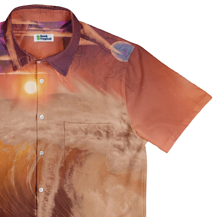 Riding The Milky Wave Button Up Shirt Geek Nerd 0925 adult sizing All Adult Button Up Shirts