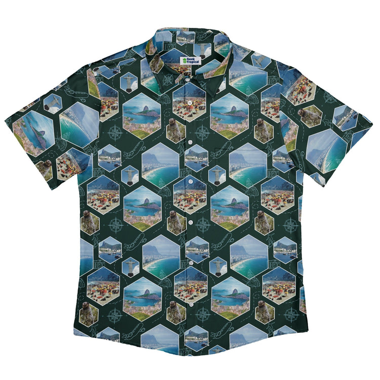 Rio Janeiro Wonder Button Up Shirt Geek Nerd 0925 adult sizing All Adult Button Up Shirts