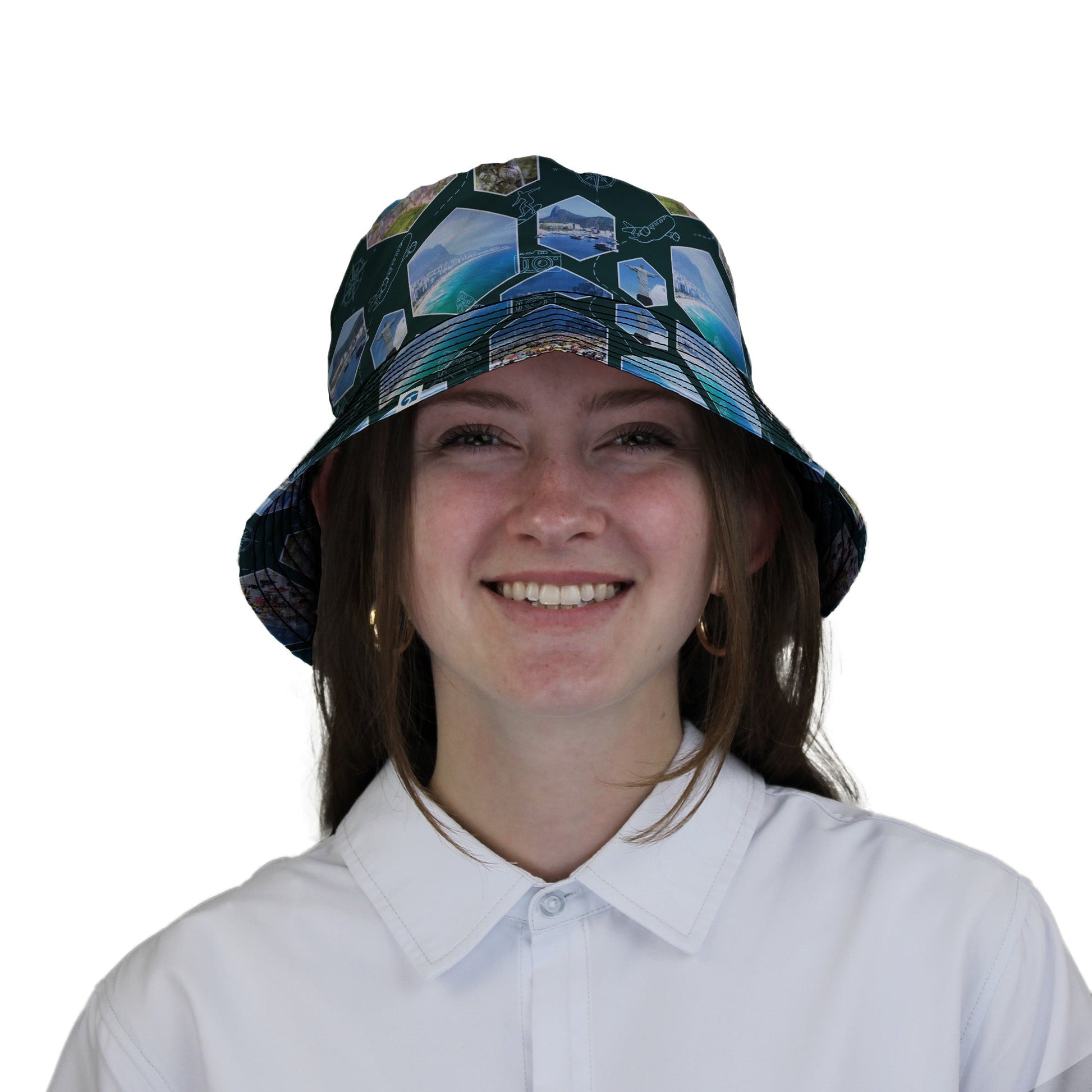 Rio Janeiro Wonder Bucket Hat Geek Nerd 0925 Designs by Nathan FLOW DESC WRITING