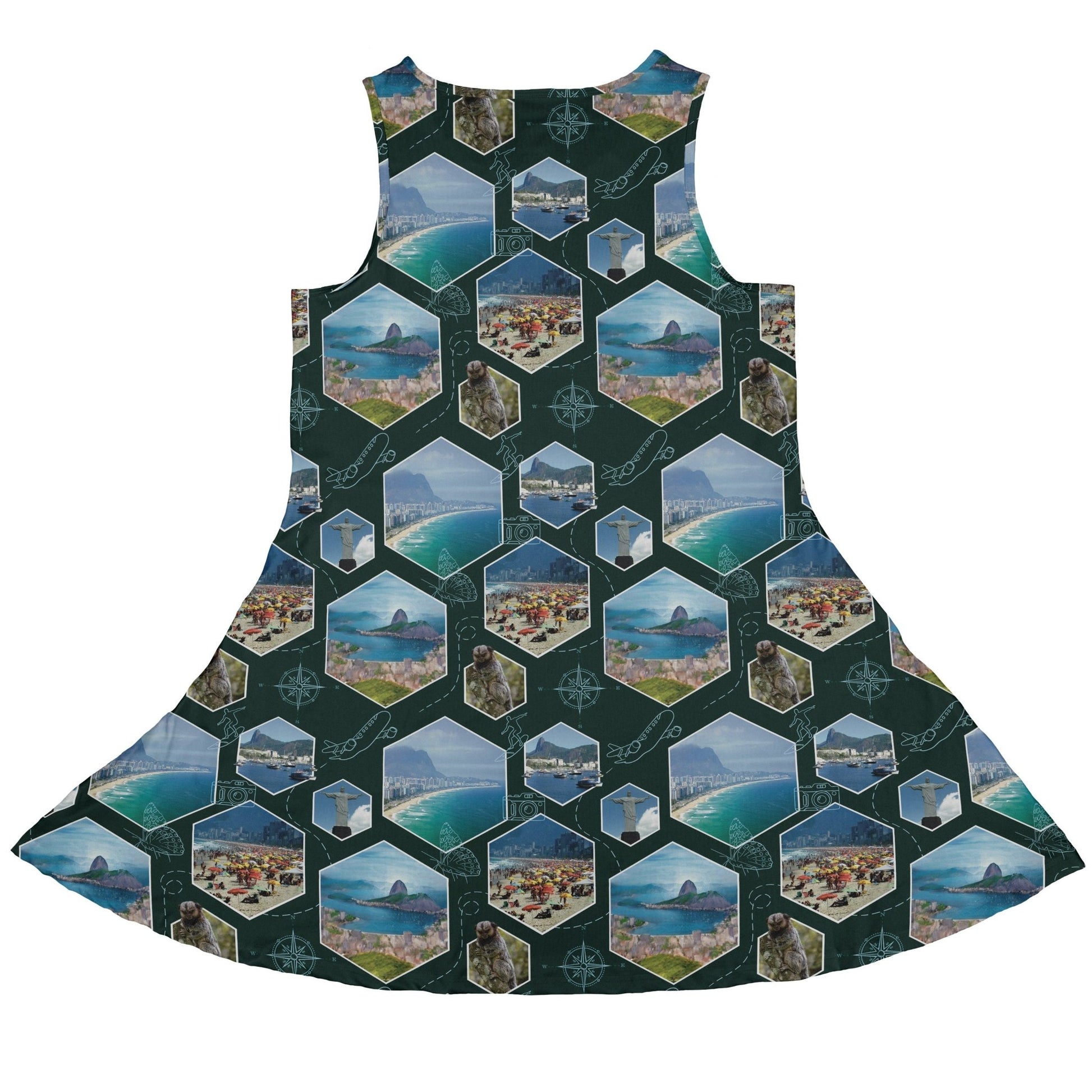 Rio Janeiro Wonder Dress Geek Nerd 0925 Botany Print Designs by Nathan