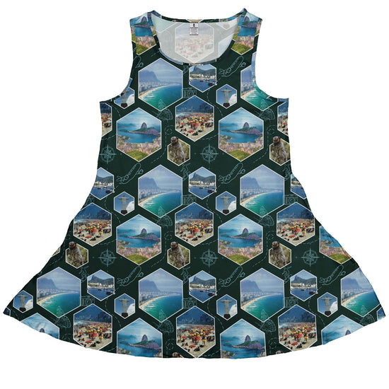 Rio Janeiro Wonder Dress Geek Nerd 0925 Botany Print Designs by Nathan