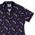 Rocket ships starry night Curvy Button Up Shirt Geek Nerd Design by Carla Morrow outer space & astronaut print women