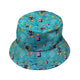 Rocking Dinosaurs Day Bucket Hat Geek Nerd Design by Claire Murphy dinosaur print lx - B