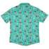 Rocking Dinosaurs Day Button Up Shirt Geek Nerd adult sizing Design by Claire Murphy dinosaur print
