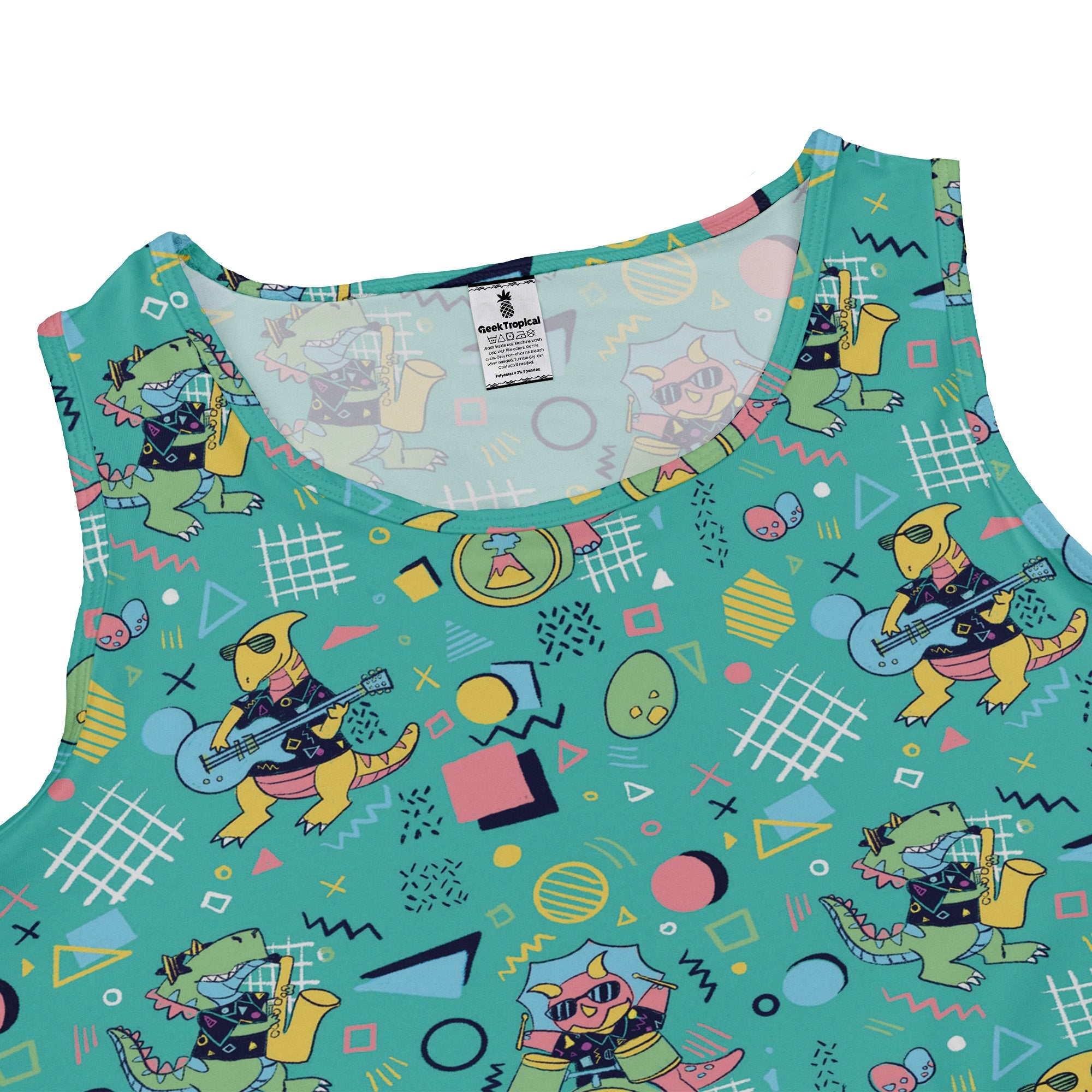 Rocking Dinosaurs Day Dress Geek Nerd Design by Claire Murphy dinosaur print lx - C