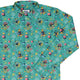 Rocking Dinosaurs Day Long Sleeve Button Up Shirt Geek Nerd adult sizing Design by Claire Murphy dinosaur print