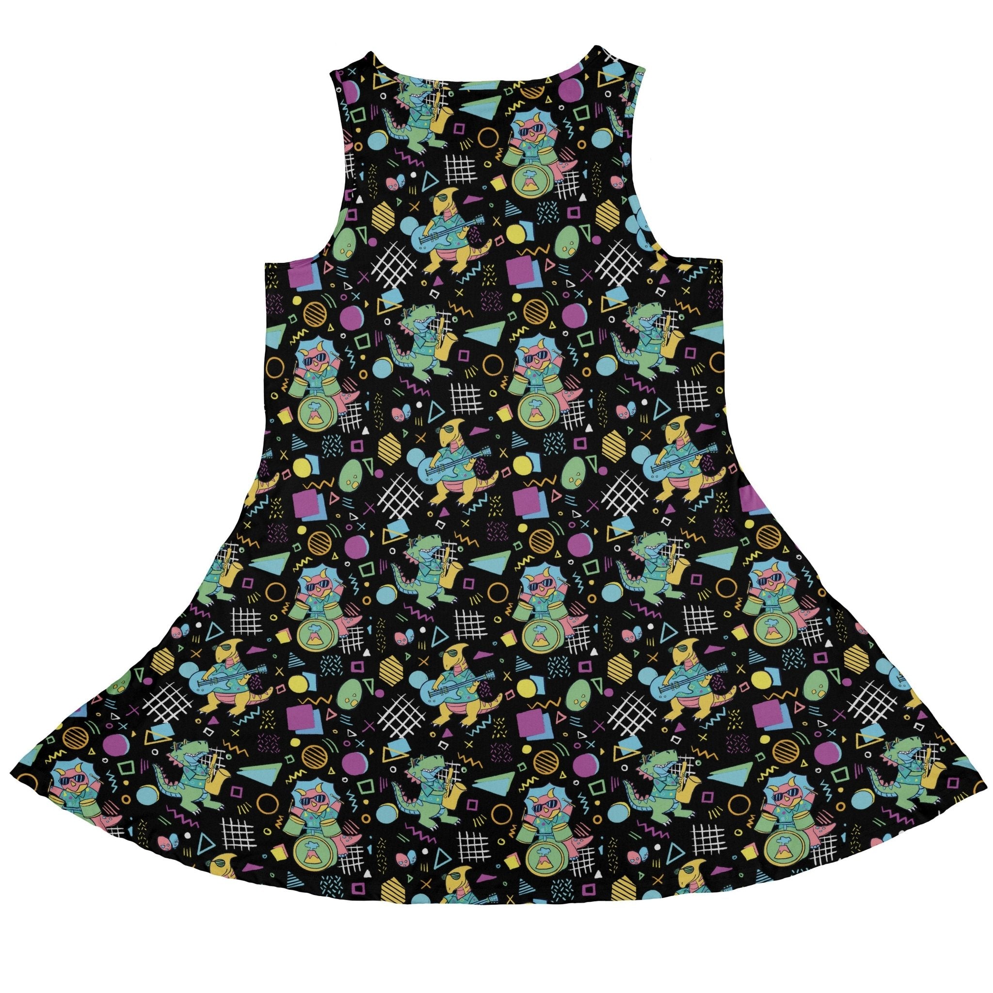 Rocking Dinosaurs Night Dress Geek Nerd Design by Claire Murphy dinosaur print lx - C