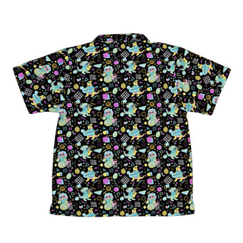 Rocking Dinosaurs Night Youth Hawaiian Shirt Geek Nerd Design by Claire Murphy dinosaur print q4