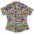 Roll with Pride LGBTQ Dice Dnd Curvy Button Up Shirt Geek Nerd dnd & rpg print Maximalist Patterns Pride Patterns