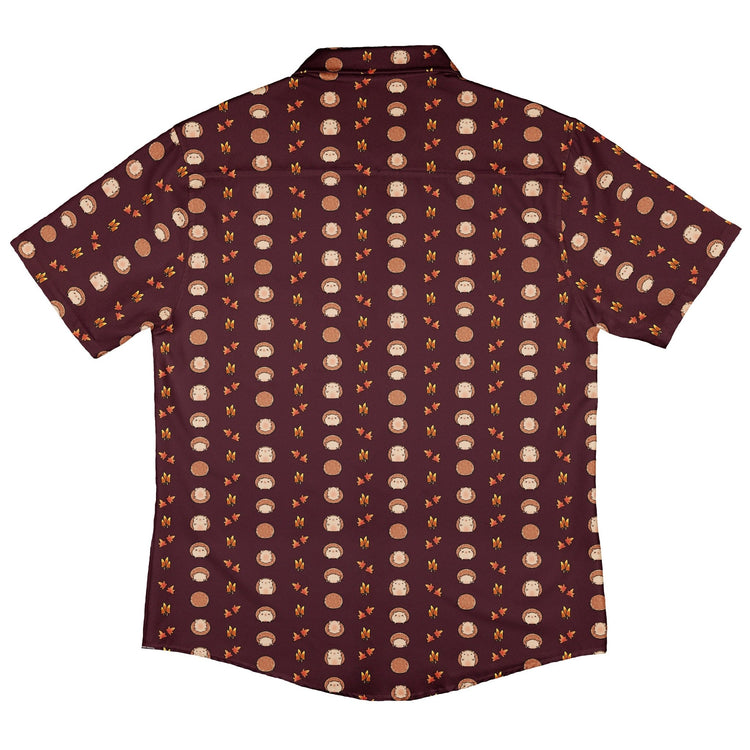 Rolling Hedgehogs Button Up Shirt Geek Nerd 0925 adult sizing All Adult Button Up Shirts