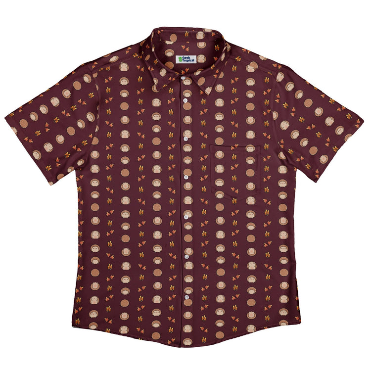 Rolling Hedgehogs Button Up Shirt Geek Nerd 0925 adult sizing All Adult Button Up Shirts