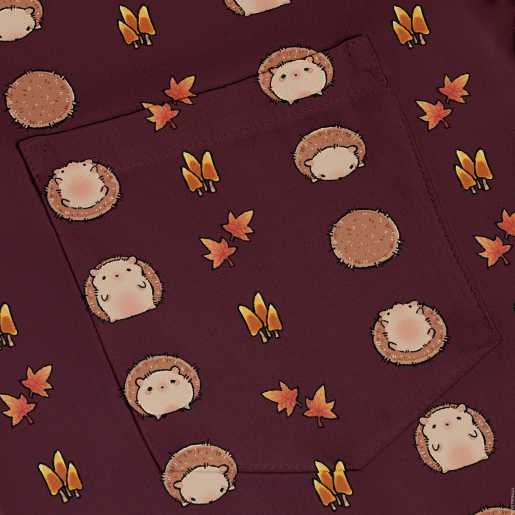 Rolling Hedgehogs Button Up Shirt Geek Nerd 0925 adult sizing All Adult Button Up Shirts