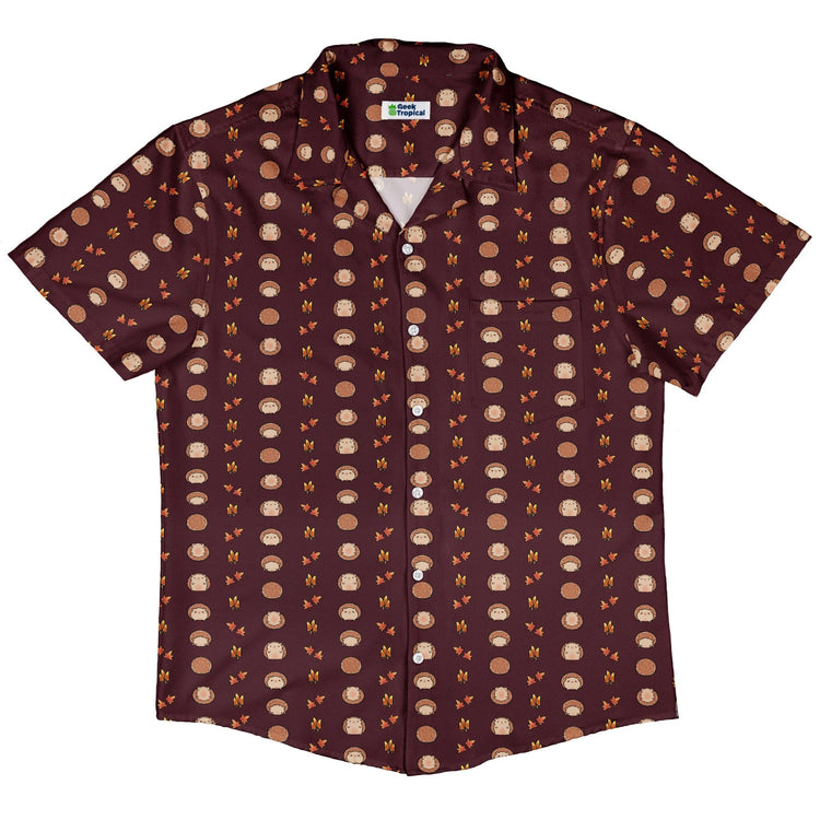 Rolling Hedgehogs Button Up Shirt Geek Nerd 0925 adult sizing All Adult Button Up Shirts