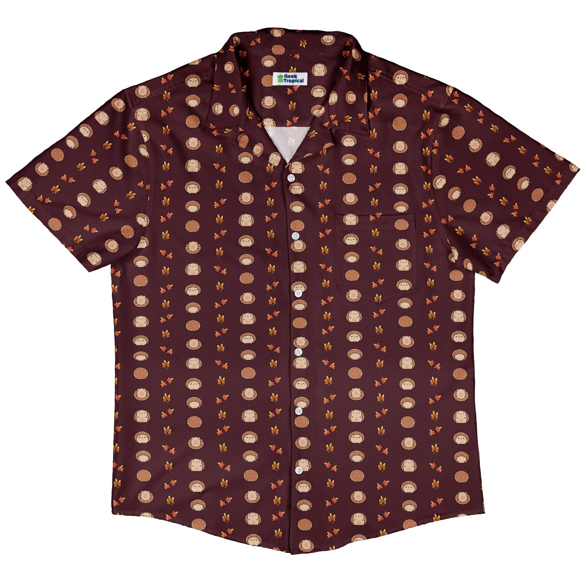 Rolling Hedgehogs Button Up Shirt Geek Nerd 0925 adult sizing All Adult Button Up Shirts