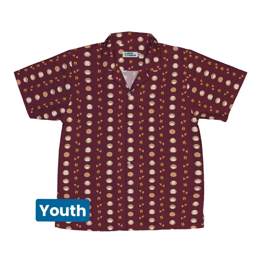 Rolling Hedgehogs Youth Hawaiian Shirt Geek Nerd 0925 Animal Patterns Botany Print