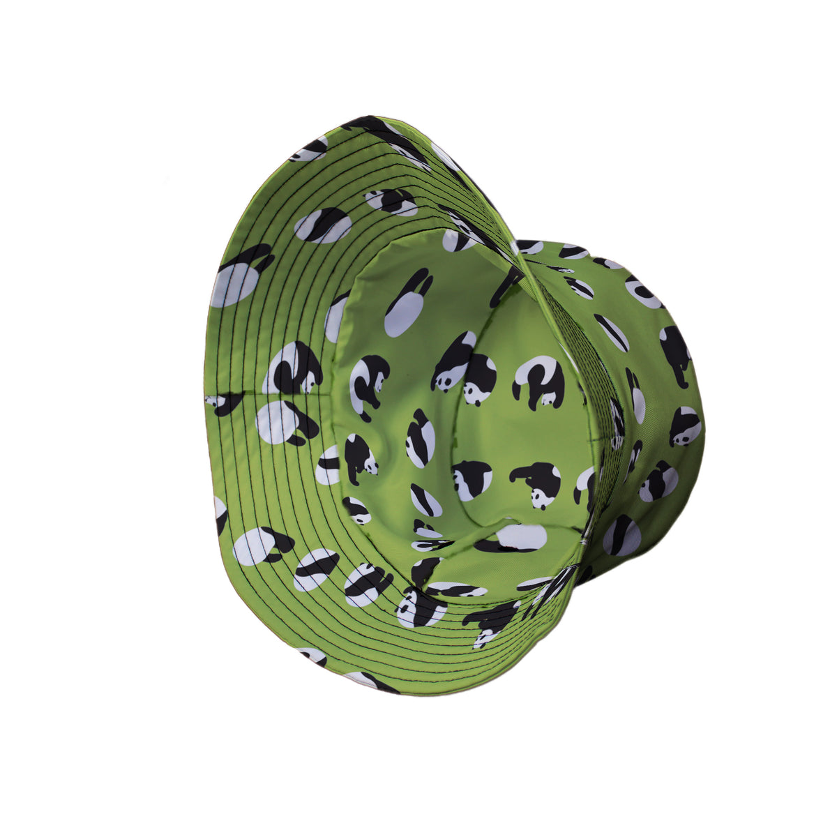 Rolling Silly Pandas Green Bucket Hat Side View