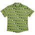 Rolling Silly Pandas Green Button Up Shirt Flat Front