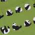 Rolling Silly Pandas Green Button Up Shirt Pocket