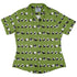 Rolling Silly Pandas Green Curvy Button Up Shirt Old Curvy Button Up Shirt womens front