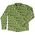 Rolling Silly Pandas Green Long Sleeve Button Up Shirt front